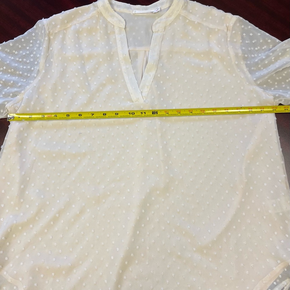 Lush Warren Clip Dot Blouse Off-White XL – From Stitch Fix - Picture 4 of 7